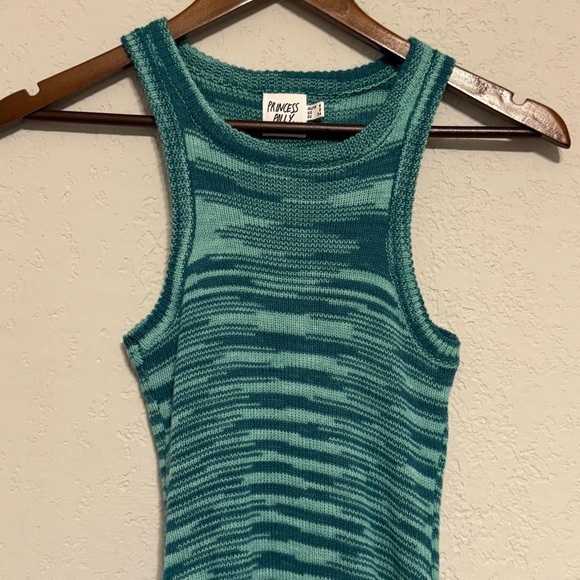 Women's Princess Polly Turquoise Knit Elish Mini Dress - Picture 3 of 9